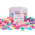 100 Mini Soft Cotton Baby Hair Ties for Toddlers & Kids