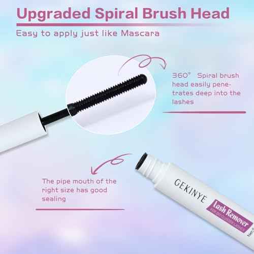 Gekinye Lash Glue Remover 5ML: Lash Remover for Cluster Lashes False Lashes DIY at Home Eyelash Glue Remover