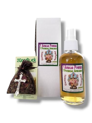 7 African Powers Perfume with Pheromones & Amulet for Rituals