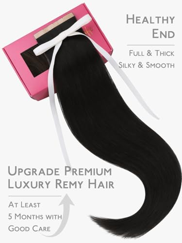Tape In Hair Extensions Human Hair 14" 50g Jet Black
