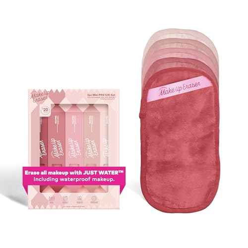 The Original MakeUp Eraser Mini PRO 5pk Gift Set, Erase All Makeup With Just Water, Including Waterproof Mascara, Eyeliner, Foundation, Lipstick, Sunscreen, and More! Blush, 5ct.