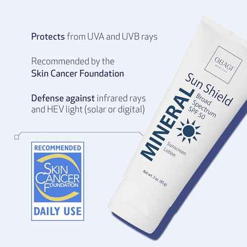 Obagi Sun Shield Hypoallergenic Mineral Sunscreen ? Broad Spectrum SPF 50 Protection from the Sun ? Sheer, Quick-Absorbing Formula ? 3 oz
