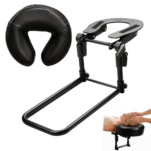 Adjustable Massage Headrest Pillow for Bed | Memory Foam Face Cradle