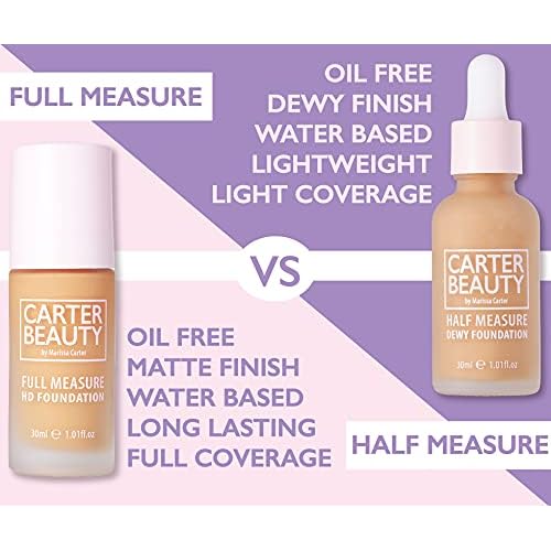 Carter Beauty By Marissa Carter Half Measure Dewy Foundation - Water-Based, Light-To-Medium Sheer Finish - Vegan And Cruelty Free, Paraben And Sulfate Free - Vanilla Fudge - 1.01 OZ