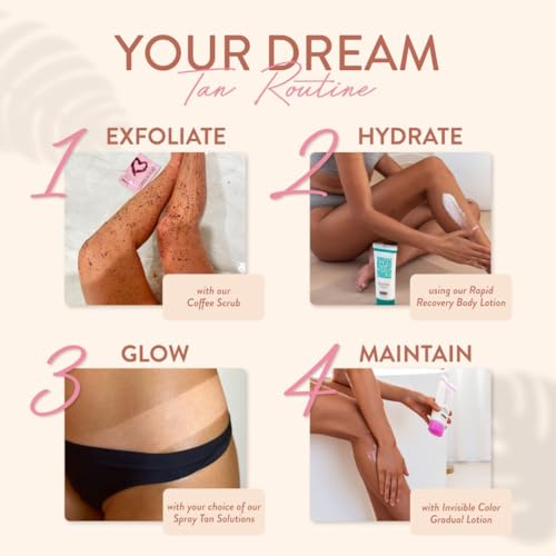 MineTan Spray Tan Solution | Bronze Collection - Dark Sunless Tanning Solutions for a Bronzed, Glow Skin Finish, Fast Dry, Hydrating, Coconut Scented, Salon Pro Formula Fake Tanner Mist, 33.8 Fl Oz