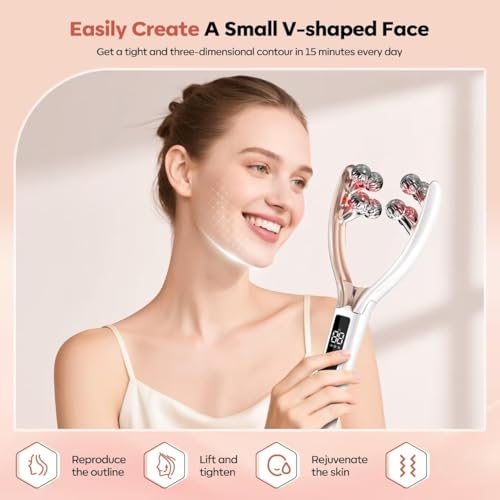 Doge&Vollar Facial Massager Rechargeable Face Roller
