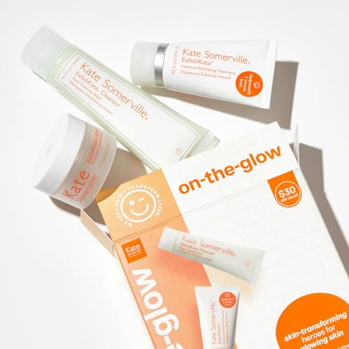 Kate Somerville On The Glow Kit ? Travel-Size Skincare Set for Glowing Skin with ExfoliKate Cleanser, Treatment & Moisturizer