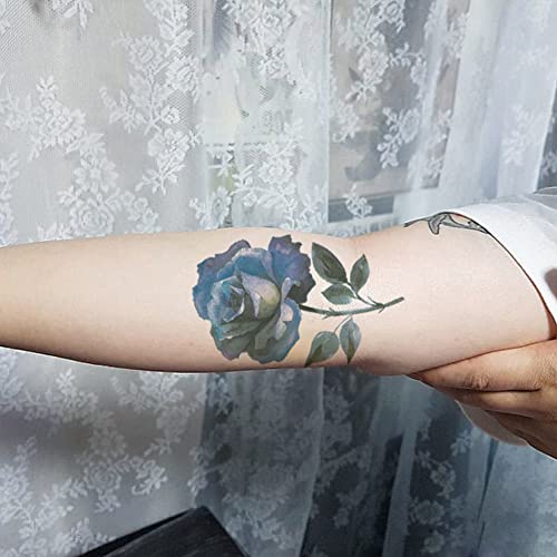 Waterproof Temporary Tattoo Stickers - 8 Sheets Flower & Butterfly Designs