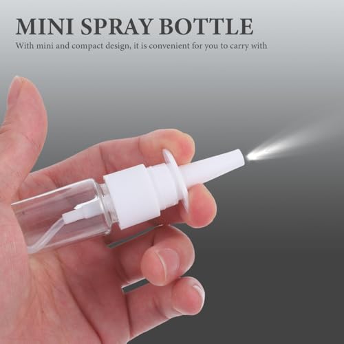 EXCEART 5 Pcs 10Ml Refillable Bottles Fine Mist Plastic Spray Bottles for Saline Solutions and Travel Use