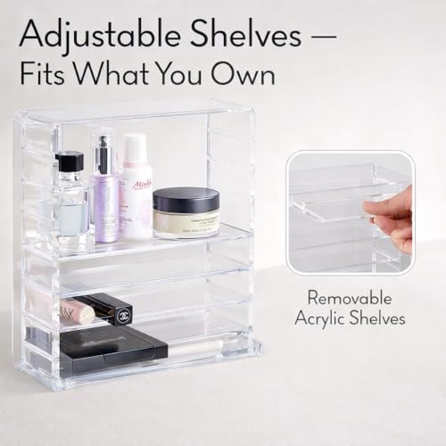 Makeup Organizer for Eyeshadow Palette Organizer, 8 Section Divided Makeup Palette Holder for Vanity Drawer Countertop