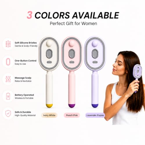 Rechargeable Electric Steam Hair Brush with Red Light & Mist