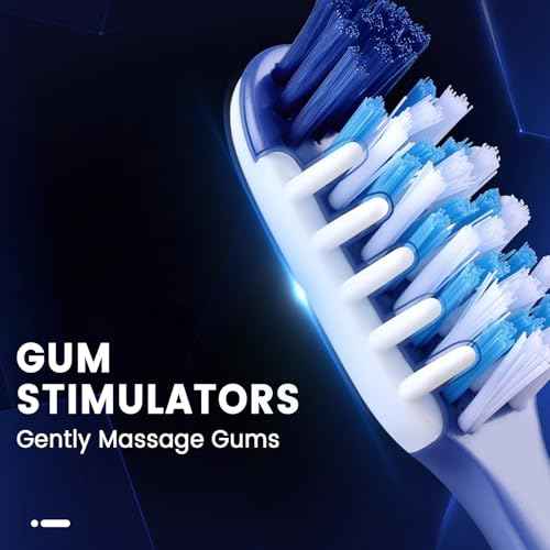 Soft Toothbrushes for Adults, Soft Rounded Bristles, Built in Gum Stimulators, 6 Count