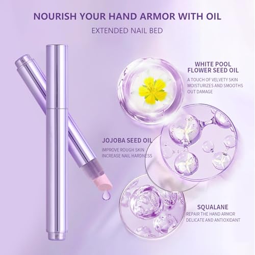 NIQZOPA 3-in-1 Ceramic Cuticle Oil Pusher Pen for Nail Care