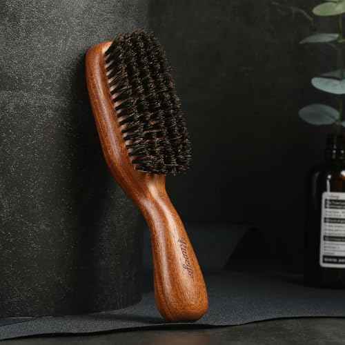 Hair Brush for Men- Slick Back Hair Brush - Boar Bristles Brush for Fine Thin Medium Hair, Nature Boar Hairbrush for Beard Styling