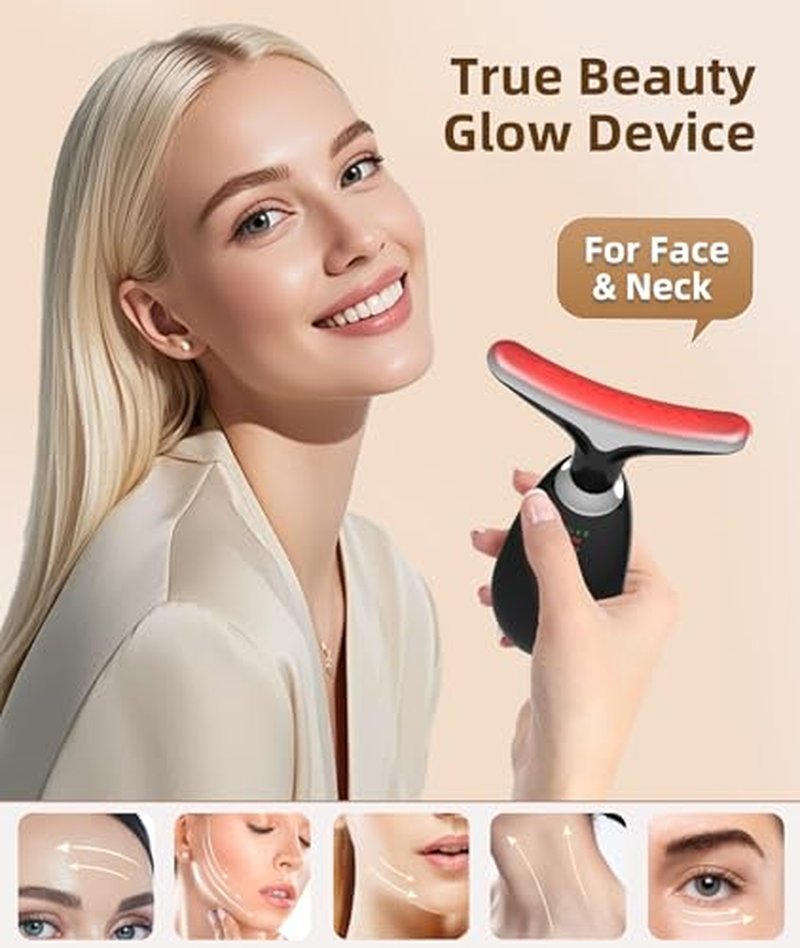 Jobazok 7-Color Light Therapy Face Massager for Tightening & Lifting