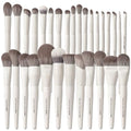 30-Piece Makeup Brush Set with Soft Synthetic Bristles | White