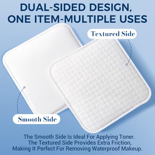 Premium Lint-Free Cotton Pads 100 Count - Makeup Remover
