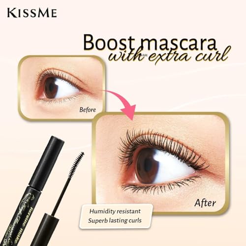 HEROINE MAKE by KISSME Mascara Base for Curl, Volume and Length, Clear MASCARA Primer with Argan Oil, Camellia Oil & Squalane, Transparent Type, Ideal Alone or Under Mascara, Made in Japan, CLEAR 1 EA