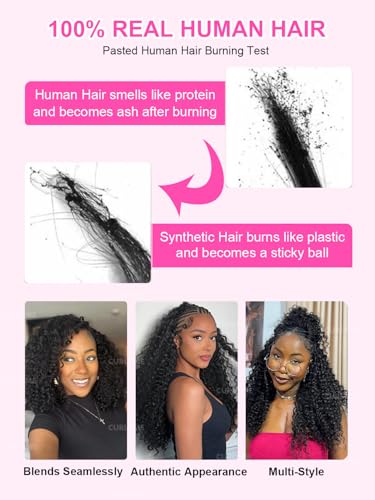 CurlyMe Water Wave Crochet Hair 16" 150g Human Hair 3 Pack