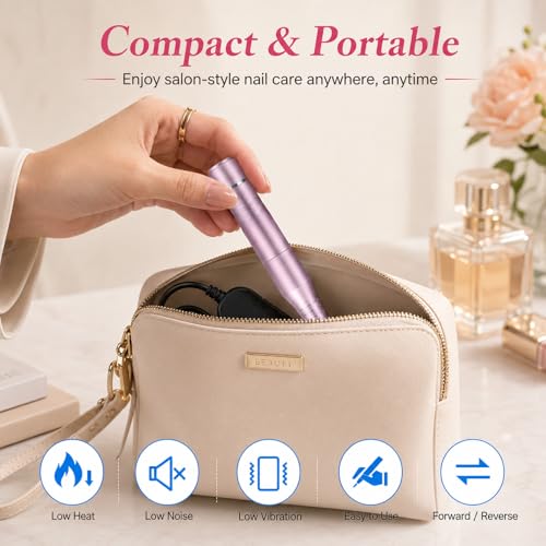 Electric Nail Drill Machine for Acrylic & Gel Nails, 20000 RPM