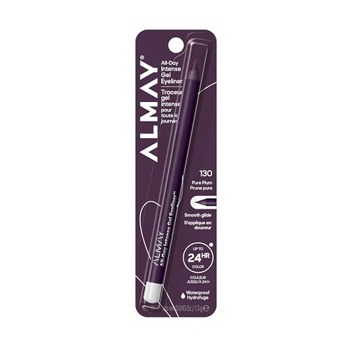 Almay All-Day Intense Gel Eyeliner Pencil, Waterproof, Pure Plum
