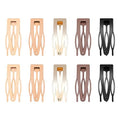 Double Grip Metal Hair Clips Set - 10 Colors for Thin & Thick Hair