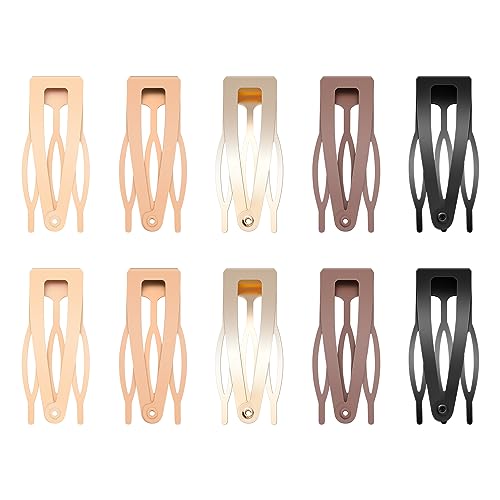Double Grip Metal Hair Clips Set - 10 Colors for Thin & Thick Hair