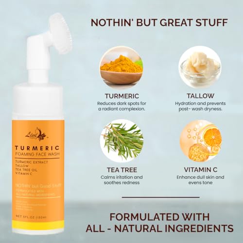 Turmeric Foaming Face Wash with Brush - 150ml
