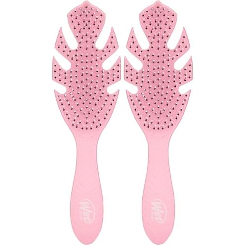 Wet Brush Go Green Hair Detangler Brush, Pink - Detangling Hair Brush - Ultra-Soft IntelliFlex Bristles Glide Through Tangles & Gently Loosens Knots While Minimizing Pain, Split Ends & Breakage
