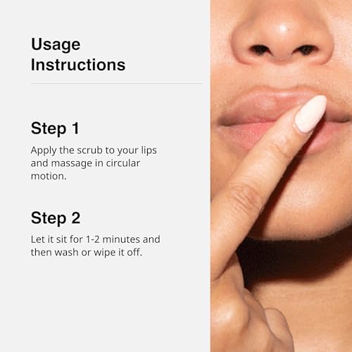 Walnut Shell Lip Scrub with Beetroot & Squalane - Exfoliating Lip Treatment 0.25 Oz