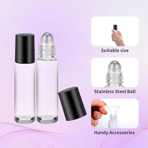 150 Pcs 10ml Essential Oil Roller Bottles with Stainless Steel Balls