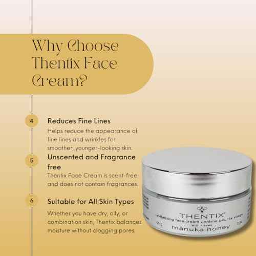 Face Cream with Manuka Honey, Moisturizer for Dry, Sensitive Skin, 2oz, Suitable for Women & Men