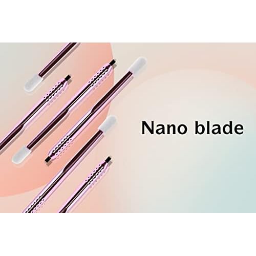 PACK OF 10 - Mellie Microblading Disposable Microblading Pen with Pigment Sponge Disposable Tool For Creating Eyebrows Microblading Supplies (Rainbow, U18 .18mm)