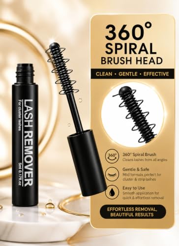 Eyelash Remover for Cluster & Strip Lashes - Gentle, Fast, Odorless, Safe for Sensitive Eyes
