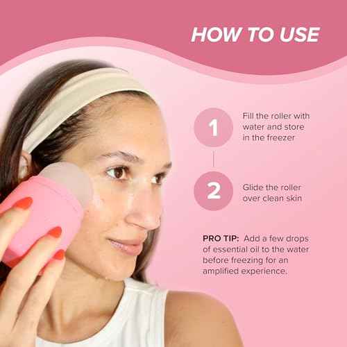 Skin Gym Ice Roller for Face, Depuffing & Cooling Tool, Minimizes Pores & Soothes Skin, Cold Therapy for Glowing Complexion