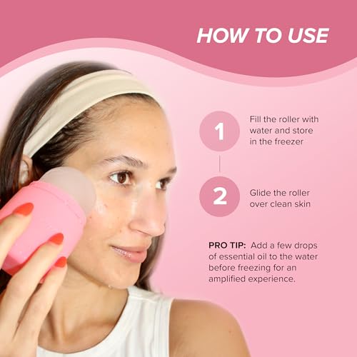 Ice Roller for Face – Depuffing Cold Facial Roller by Skin Gym