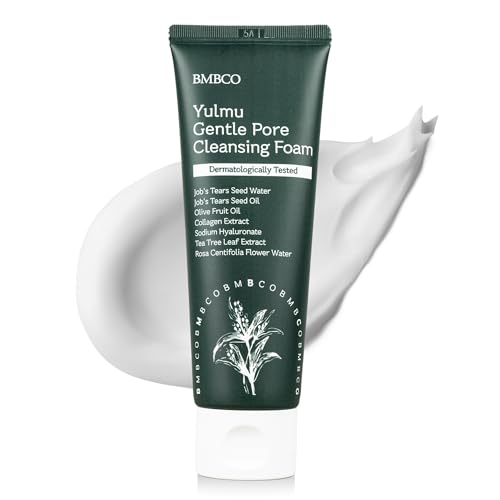 BMBCO Gentle Pore Cleansing Foam for Sensitive Skin ? Yulmu Vegan Face Wash with Natural Surfactants & Hydrating Formula, 120g