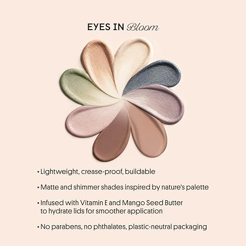 Winky Lux Rose Petal Liquid Eyeshadow, Longwear, Buildable, High-Pigment, Blendable, Crease-Proof, with Hydrating Vitamin E & Mango Seed Butter, Clean Beauty, Cruelty-Free, Vegan, Chamomile Matte