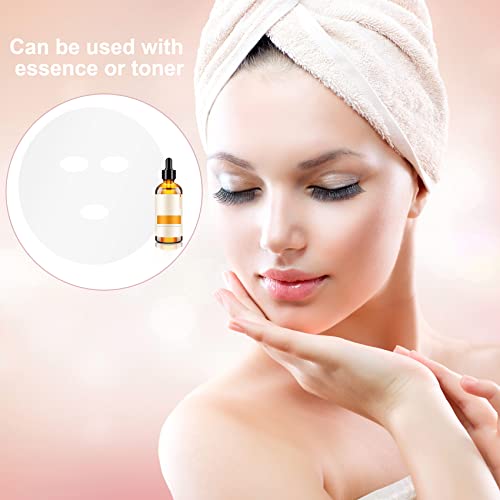 PAGOW 600 Sheets Facial Mask Preservative Disposable, Plastic Thin Face Mask Skin Care, DIY Clear Face Mask Paper Beauty Sheets for Face Skincare Spa Wrap Moisture Retention¡¦¡¦