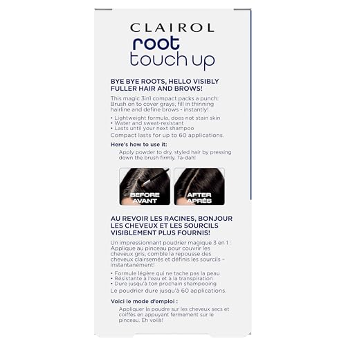 Clairol Root Touch-Up Concealing Powder - Black Hair Color, Ammonia Free