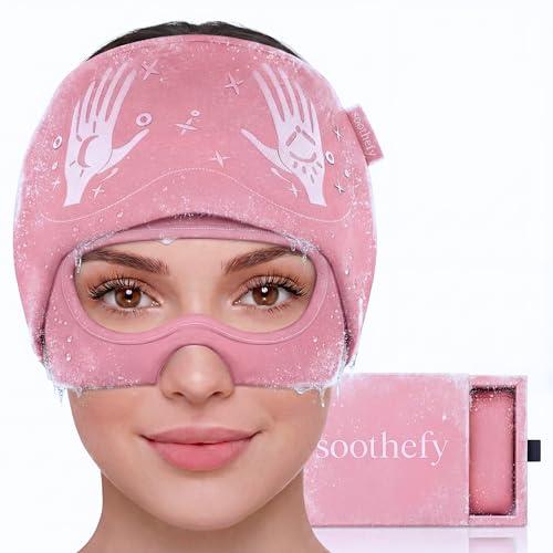 Migraine Relief Cap with Hot/Cold Therapy & Eye Mask