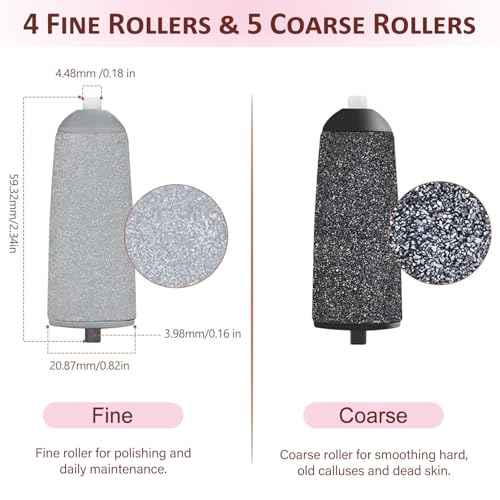 9 Pack Pedicures Replacement Heads, Electric Foot Callus Remover Roller Refills Include 5 Extra Coarse & 4 Regular Coarse Heads Compatible with ZABOUL/haootadiy (9 Pack 01)