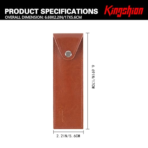 Leather Straight Razor Cover with Snap Closure Travel Pouch - Protective Storage
