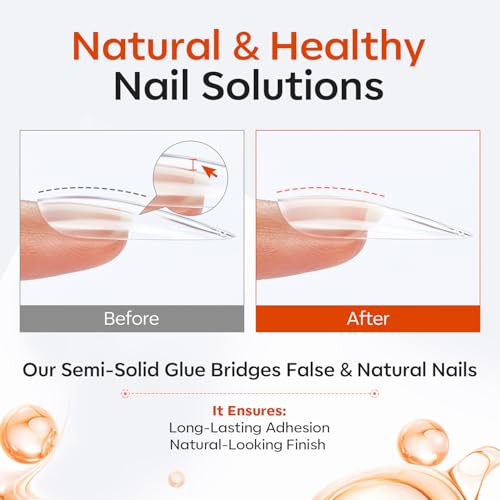 Modelones Quick-Dry Semi Solid Nail Glue for Press-On Nails, 10g