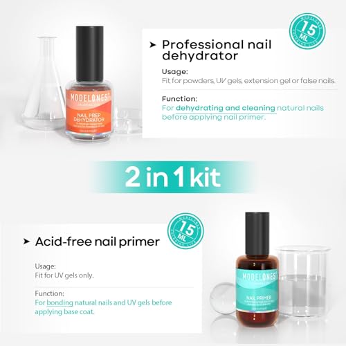 Modelones Nail Dehydrator & Primer Kit - Acid Free Base Coat