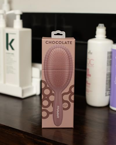 FRAMAR Chocolate Detangler Brush – Wet & Dry Hair