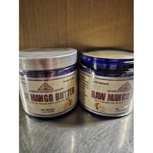 ANCIENT HEALTH REMEDIES Organic Unrefined Raw MANGO BUTTER JAR/BLOCKS