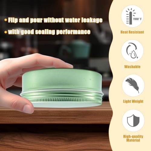 4oz Aluminum Tins with Lids, 24 Pack Round Tins for Salves, Spices, Lotion Bars or Balms (Pale Green)