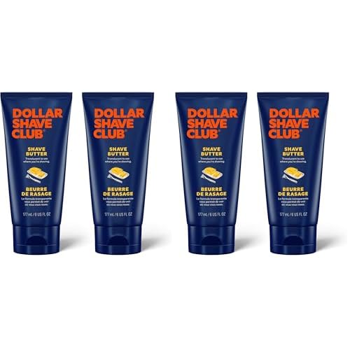 Dollar Shave Club | Shave Butter 6 ounce | Translucent Shaving Cream for Sensitive Skin,(Pack of 4)