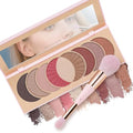Color Nymph Naked Eyeshadow & Blush Palette Set?Highly Pigmented Blush Highlighter Bronzer Makeup Palettes?Travel Friendly Shimmer Powder Face Pallet